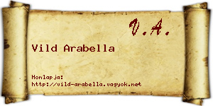 Vild Arabella névjegykártya